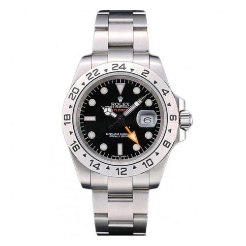 Rolex Explorer Stainless Steel Bezel Black Dial Watch Men 40MM